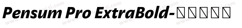 Pensum Pro ExtraBold字体转换